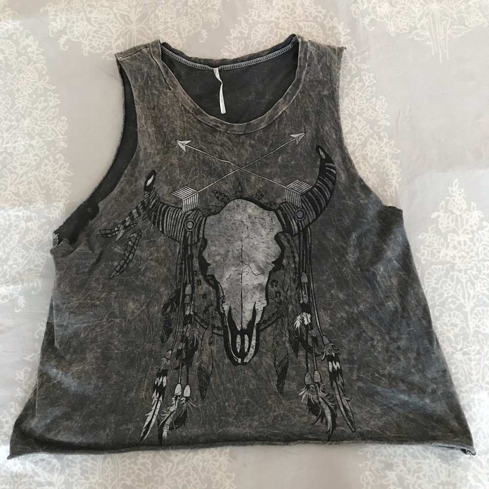 Urban Outfitter Cow Skull Tank Top